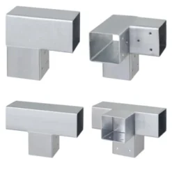 Paalverbinder Voor Pergola Hoekstuk 3-kants 9x9 Cm Gegalvaniseerd -Tuinmeubel Verkoop 123 1588