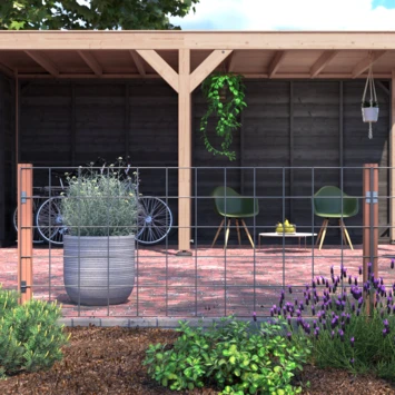 Gaas Volgpakket Tuinhek Hardhout 75x180cm liggend 3 Gaas Volgpakket Tuinhek Hardhout 75x180cm liggend - Afbeelding 3