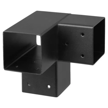 Paalverbinder Voor Pergola Hoekstuk 3-kants 7x7 Cm Zwart 1 Paalverbinder Voor Pergola Hoekstuk 3-kants 7x7 Cm Zwart