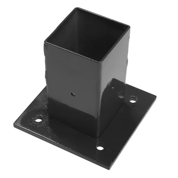 Voet Voor Vierkante Paal Zwart 6x6 Cm 1 Voet Voor Vierkante Paal Zwart 6x6 Cm