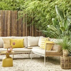 Bamboe Schutting Zwart Ca. 180x180 Cm -Tuinmeubel Verkoop 123 1824