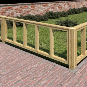 Tuinhek Grenen Donau Ca. 60x180 Cm 4 Tuinhek Grenen Donau Ca. 60x180 Cm - Afbeelding 4