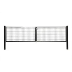 Napoli Dubbele Poort Zwart 150x2x150cm RAL9005