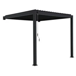 Pergola Classic Zwart 3x3 - 2 Palen 7 Pergola Classic Zwart 3x3 - 2 Palen -Tuinmeubel Verkoop 123 230