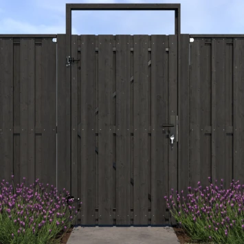 Poortpakket Antraciet Op Metalen Frame 5 Poortpakket Antraciet Op Metalen Frame - Afbeelding 5