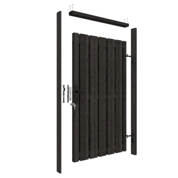 Poortpakket Antraciet Op Metalen Frame 10 Poortpakket Antraciet Op Metalen Frame - Afbeelding 10