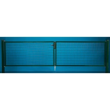 Dubbele Poort Napoli Ral 6005 Groen 120x400 Cm 2 Dubbele Poort Napoli Ral 6005 Groen 120x400 Cm - Afbeelding 2