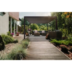 Pergola Deluxe Zwart 3,6x3,6m 6 Pergola Deluxe Zwart 3,6x3,6m -Tuinmeubel Verkoop 123 256