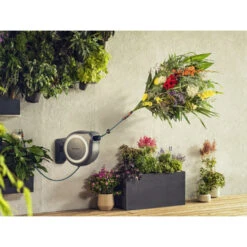 Gardena Wandslangenbox Roll Up 35 Grijs/wit Meter Incl. Tuinspuit -Tuinmeubel Verkoop 123 4866