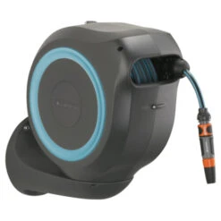 Gardena Wandslangenbox Roll-up 20 Meter Grijs Blauw