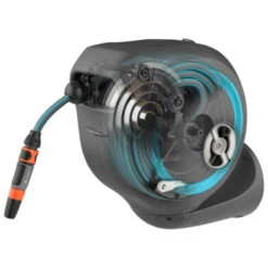 Gardena Wandslangenbox Roll-up 20 Meter Grijs Blauw -Tuinmeubel Verkoop 123 5077