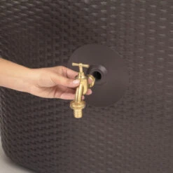 Garantia Regenton Wicker Sunda Donkerbruin 300 Liter -Tuinmeubel Verkoop 123 51