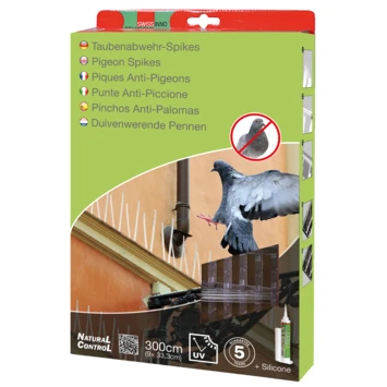 Swissinno Duivenpinnen Transparant 300cm 2 Swissinno Duivenpinnen Transparant 300cm - Afbeelding 2