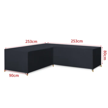 Loungesethoes L-vorm 250X250 Cm 2 Loungesethoes L-vorm 250X250 Cm - Afbeelding 2