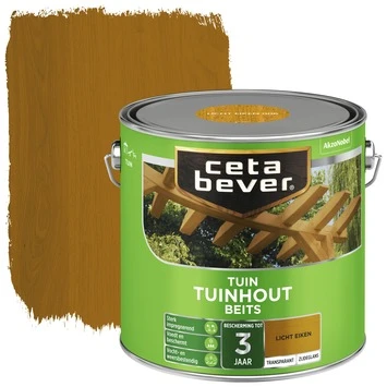 CetaBever Tuinhoutbeits Transparant Licht Eik Zijdeglans 2,5 L 1 CetaBever Tuinhoutbeits Transparant Licht Eik Zijdeglans 2,5 L