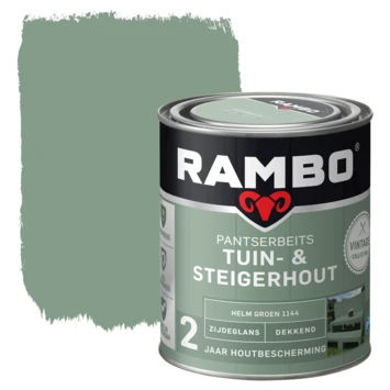 Rambo Vintage Pantserbeits Tuin- En Steigerhout Dekkend Helm Groen Zijdeglans 750 Ml 1 Rambo Vintage Pantserbeits Tuin- En Steigerhout Dekkend Helm Groen Zijdeglans 750 Ml