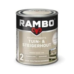 Rambo Vintage Pantserbeits Tuin- En Steigerhout Dekkend Poeder Beige Zijdeglans 750 Ml -Tuinmeubel Verkoop 123 5909