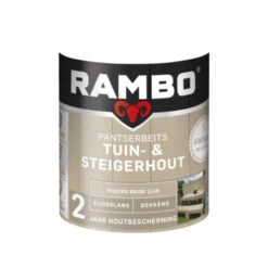 Rambo Vintage Pantserbeits Tuin- En Steigerhout Dekkend Poeder Beige Zijdeglans 750 Ml -Tuinmeubel Verkoop 123 5910
