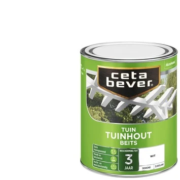 CetaBever Tuinhoutbeits Dekkend Wit Zijdeglans 750 Ml 1 CetaBever Tuinhoutbeits Dekkend Wit Zijdeglans 750 Ml