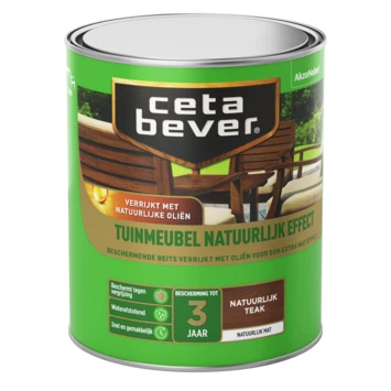 Cetabever Tuinmeubelbeits Natuurlijk Effect Teak 750ml 1 Cetabever Tuinmeubelbeits Natuurlijk Effect Teak 750ml