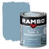 Rambo Vintage Pantserbeits Tuin- En Steigerhout Dekkend Petrol Blauw Zijdeglans 750 Ml