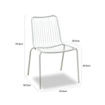 Tuinstoel Lucca Wit 2 Tuinstoel Lucca Wit - Afbeelding 2