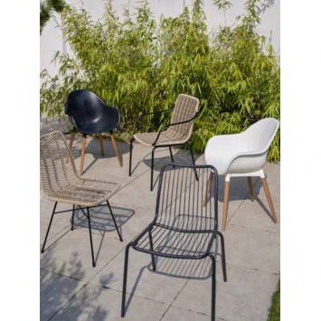 Tuinstoel Lucca Wit 3 Tuinstoel Lucca Wit - Afbeelding 3