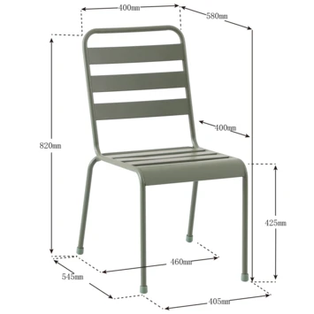 Stoel Digne Legergroen 2 Stoel Digne Legergroen - Afbeelding 2