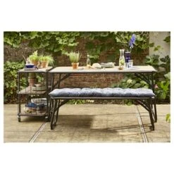 Trolley Monza Zwart Staal/Hout 76x80x45 Cm 6 Trolley Monza Zwart Staal/Hout 76x80x45 Cm -Tuinmeubel Verkoop 123 6287