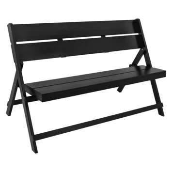 Tuinbank Vlieland Inklapbaar Zwart 1 Tuinbank Vlieland Inklapbaar Zwart