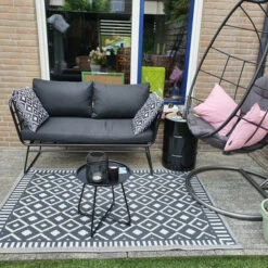 Loungebank Madrid Zwart -Tuinmeubel Verkoop 123 6488