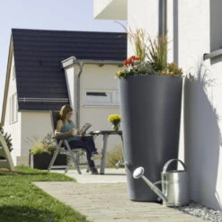 Regenton Met Plantenbak Antraciet Kunststof 150 Liter 5 Regenton Met Plantenbak Antraciet Kunststof 150 Liter -Tuinmeubel Verkoop 123 7