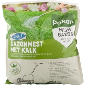Pokon Gazonmest Met Kalk 3-in-1 8,5kg 1 Pokon Gazonmest Met Kalk 3-in-1 8,5kg